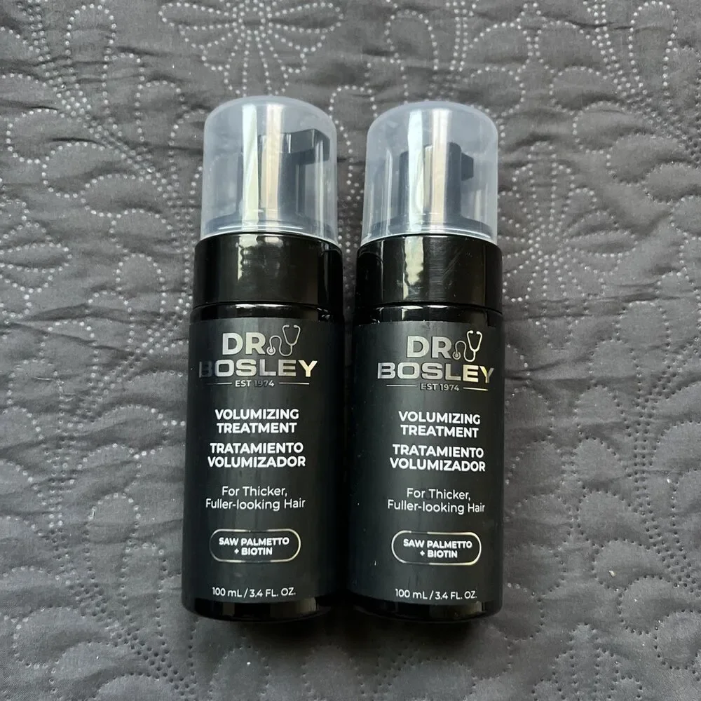 Dr Bosley Volumizing Treatment 3.4oz 2pc Saw Palmetto Biotin Hair Thickening Tre